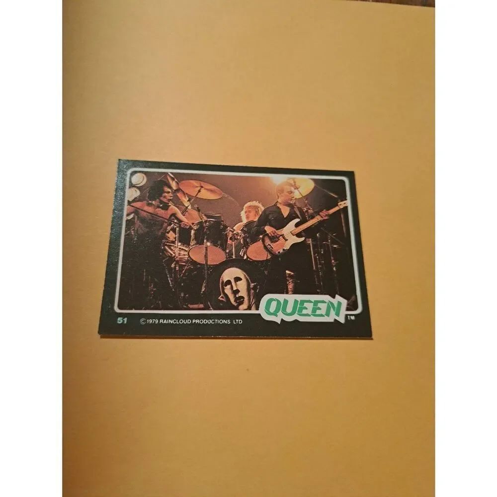 Vintage 1979 Raincloud Productions Queen Trading Card #51 Rock Band Memorabilia